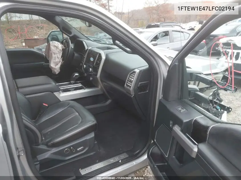 1FTEW1E47LFC02194 2020 Ford F-150 Platinum