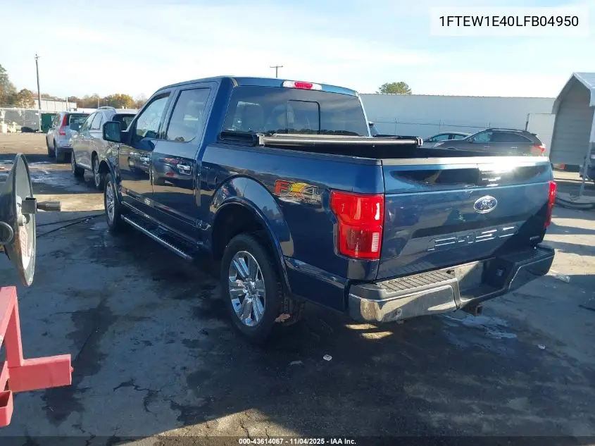 1FTEW1E40LFB04950 2020 Ford F-150 Lariat