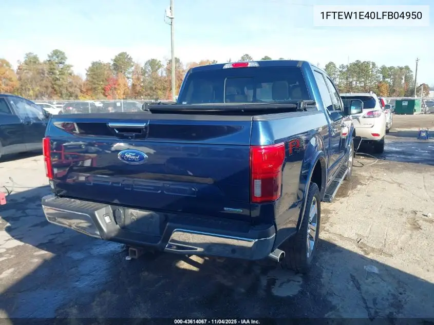 1FTEW1E40LFB04950 2020 Ford F-150 Lariat