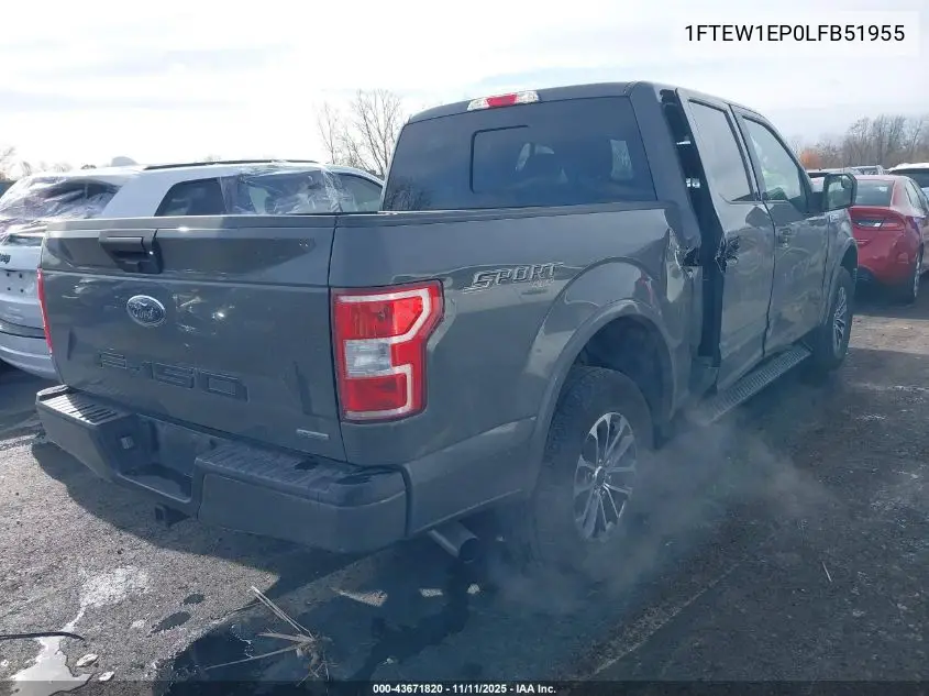 1FTEW1EP0LFB51955 2020 Ford F-150 Xlt