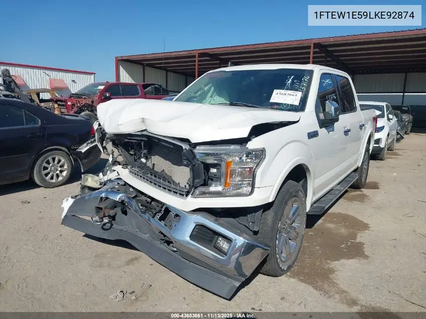 1FTEW1E59LKE92874 2020 Ford F-150 Lariat