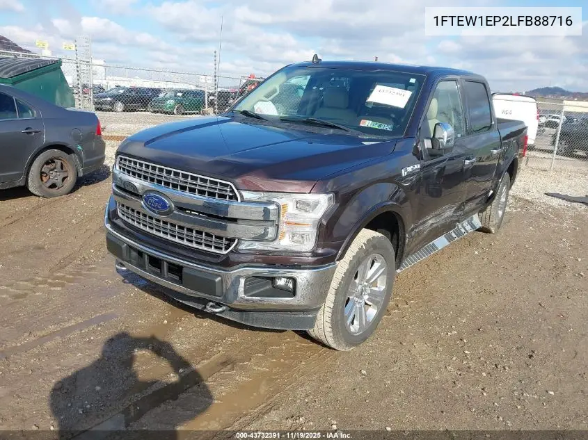 1FTEW1EP2LFB88716 2020 Ford F-150 Lariat