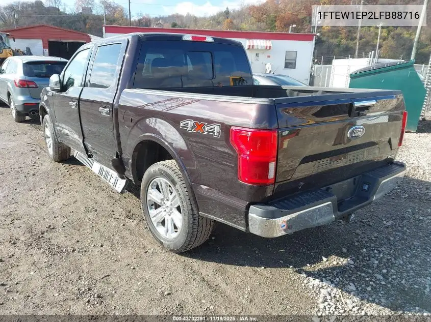 1FTEW1EP2LFB88716 2020 Ford F-150 Lariat