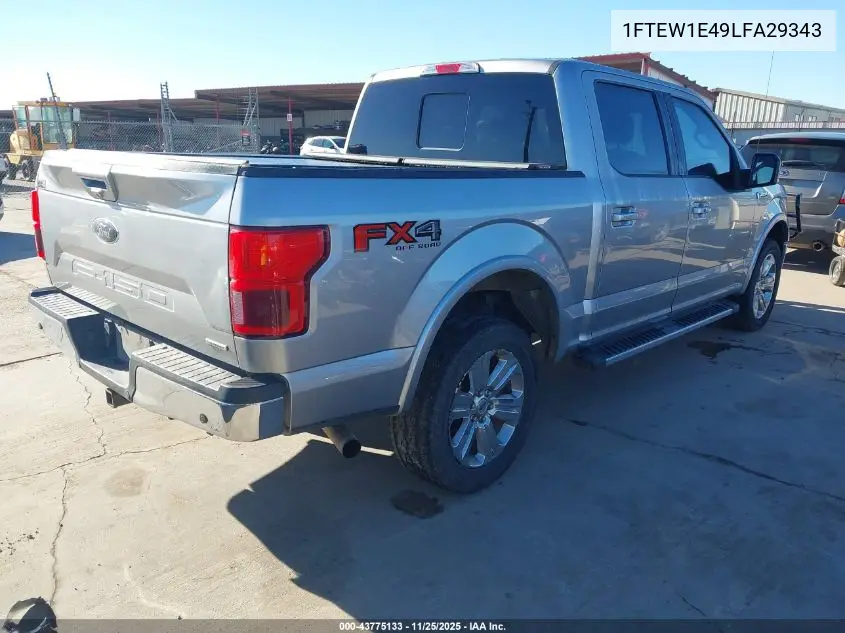 1FTEW1E49LFA29343 2020 Ford F-150 Lariat