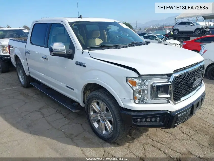 1FTFW1E13LFA72635 2020 Ford F-150 Lariat
