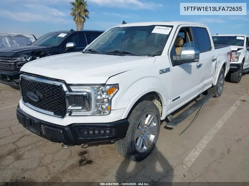 1FTFW1E13LFA72635 2020 Ford F-150 Lariat