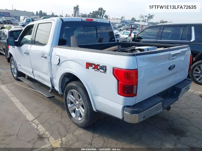 1FTFW1E13LFA72635 2020 Ford F-150 Lariat