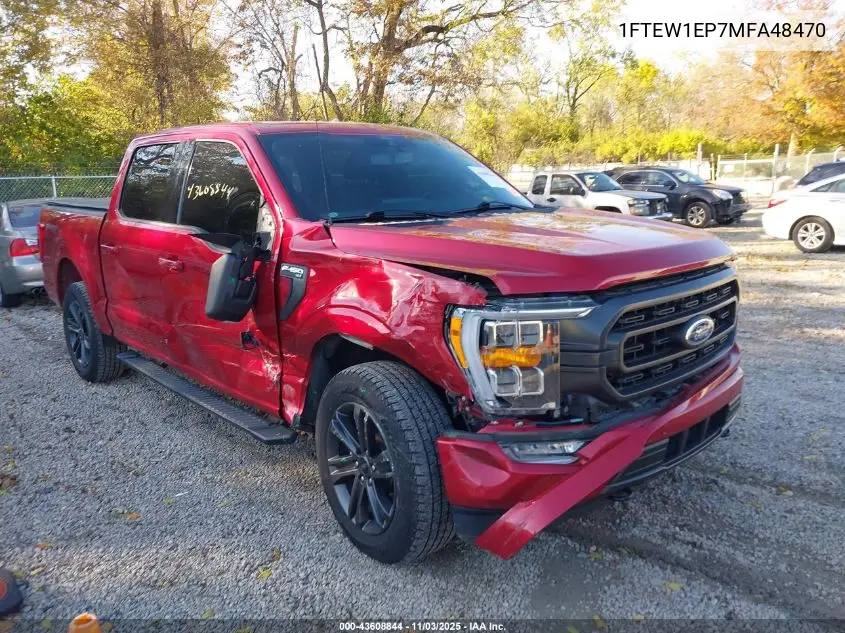 1FTEW1EP7MFA48470 2021 Ford F-150 Xlt