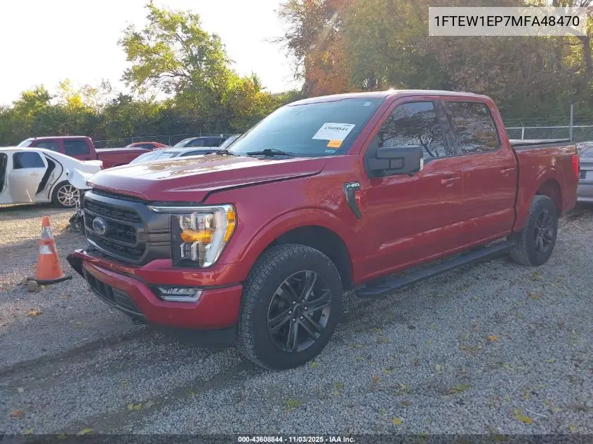 1FTEW1EP7MFA48470 2021 Ford F-150 Xlt