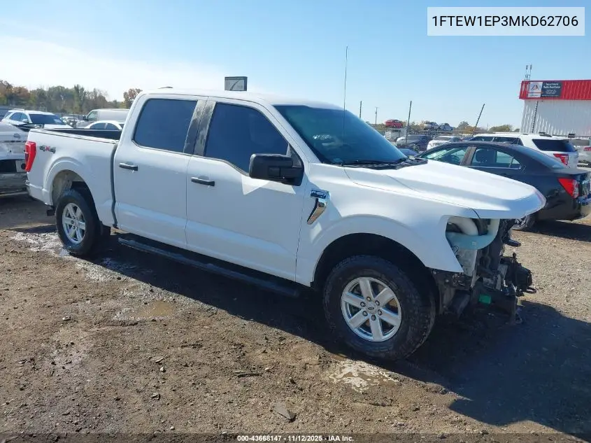 1FTEW1EP3MKD62706 2021 Ford F-150 Xlt