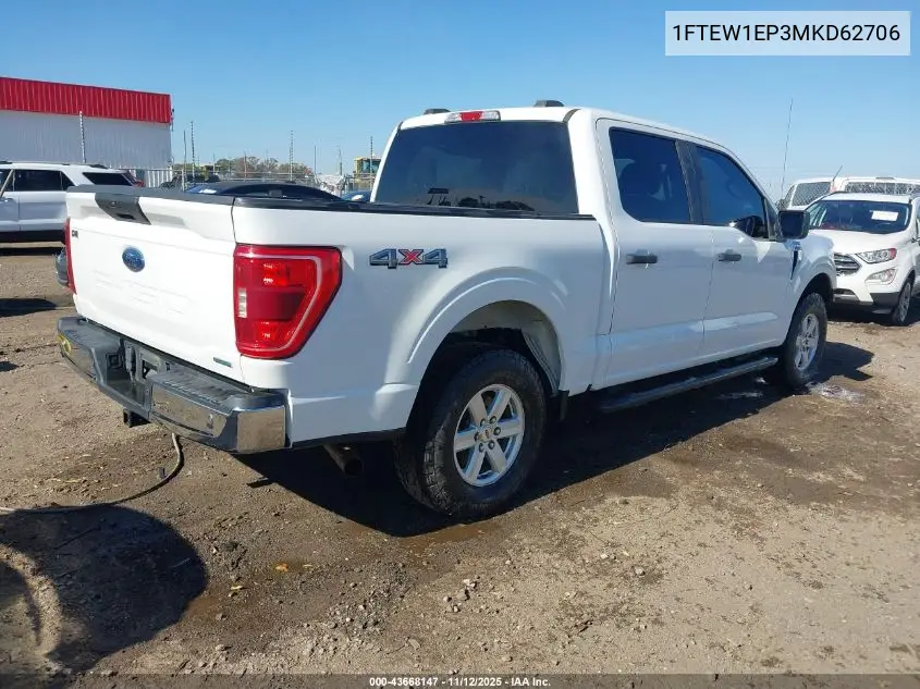 1FTEW1EP3MKD62706 2021 Ford F-150 Xlt
