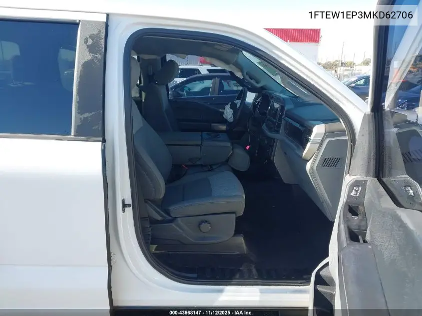 1FTEW1EP3MKD62706 2021 Ford F-150 Xlt