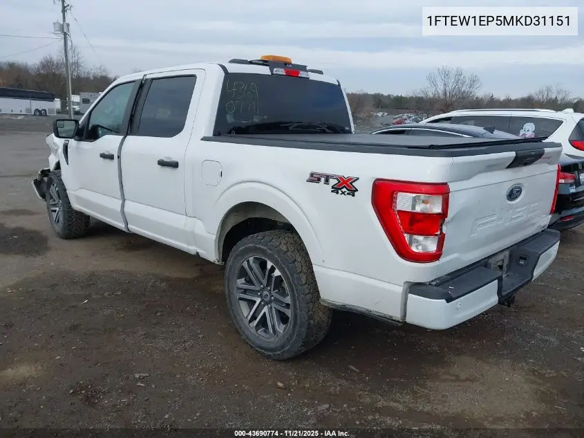 1FTEW1EP5MKD31151 2021 Ford F-150 Xl