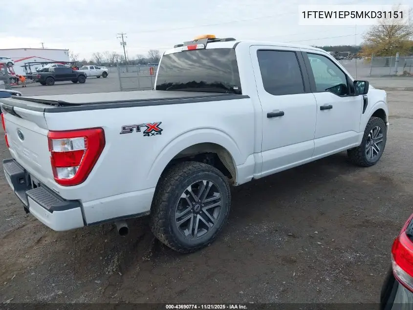 1FTEW1EP5MKD31151 2021 Ford F-150 Xl