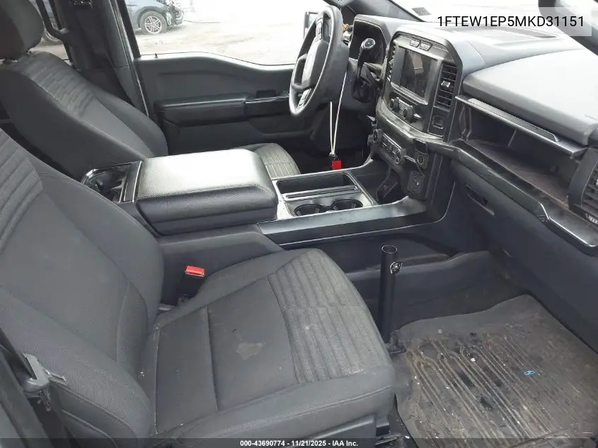 1FTEW1EP5MKD31151 2021 Ford F-150 Xl