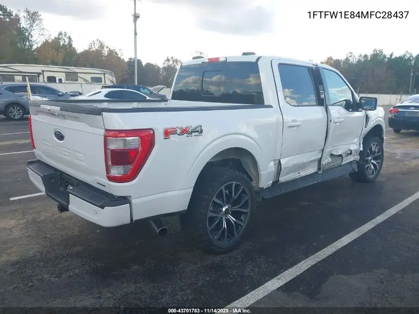 1FTFW1E84MFC28437 2021 Ford F-150 Lariat