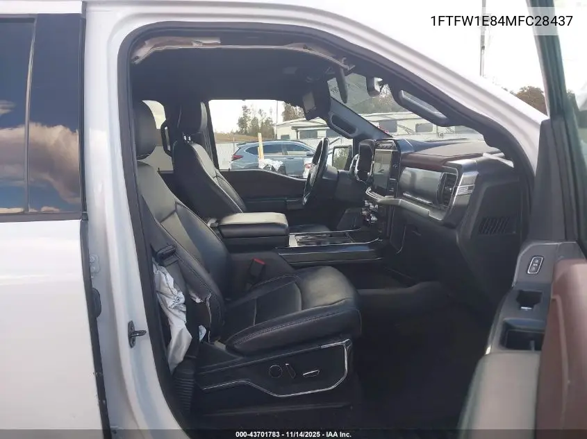 1FTFW1E84MFC28437 2021 Ford F-150 Lariat