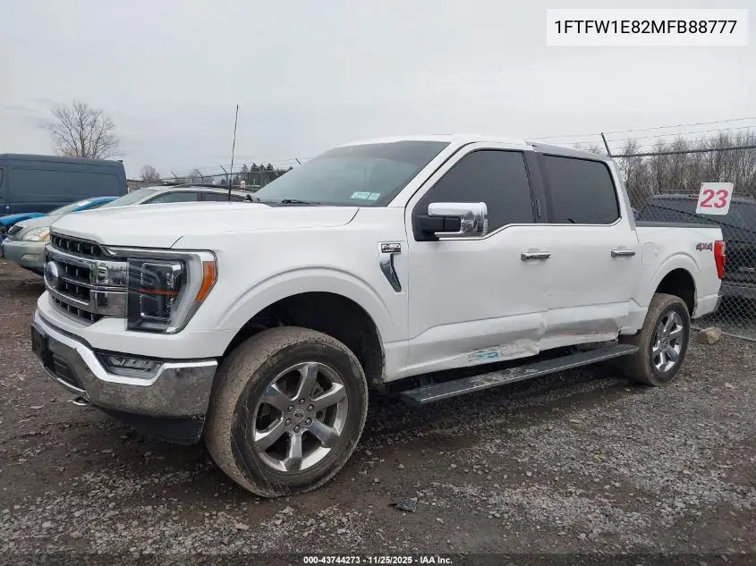 1FTFW1E82MFB88777 2021 Ford F-150 Lariat