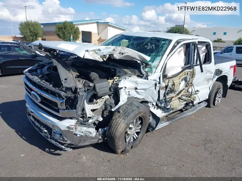 1FTFW1E82MKD22968 2021 Ford F-150 Lariat