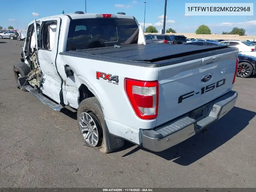1FTFW1E82MKD22968 2021 Ford F-150 Lariat