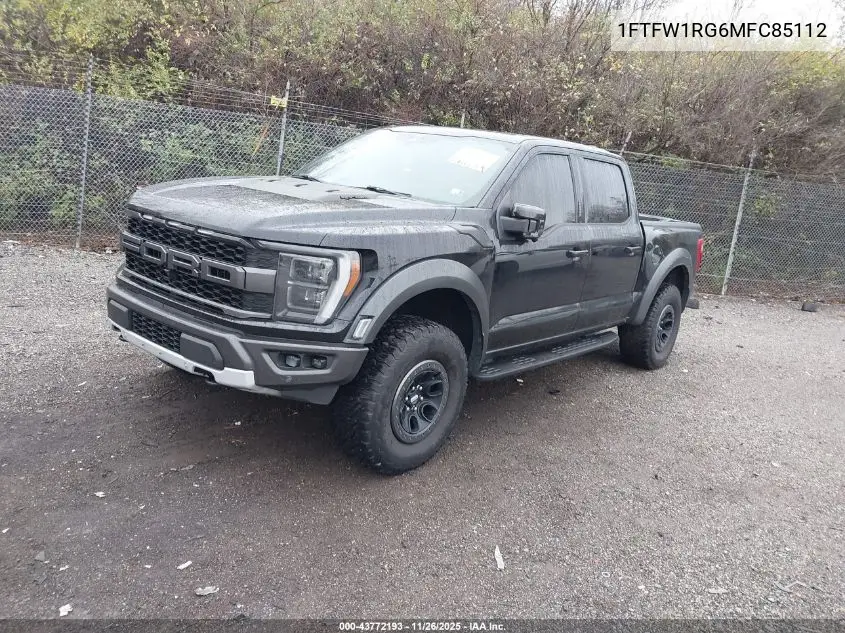 1FTFW1RG6MFC85112 2021 Ford F-150 Raptor