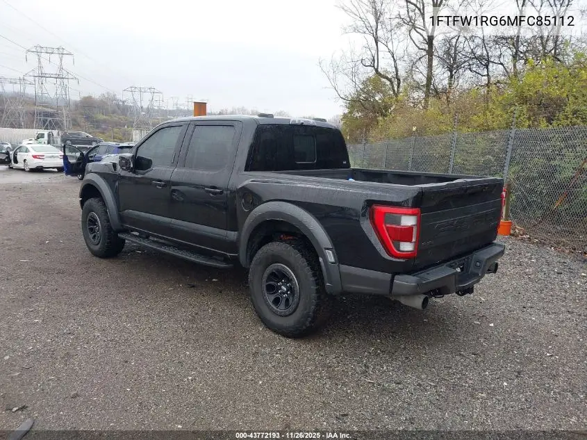 1FTFW1RG6MFC85112 2021 Ford F-150 Raptor