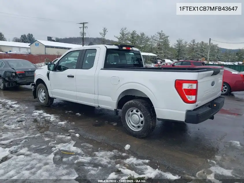 1FTEX1CB7MFB43647 2021 Ford F-150 Xl