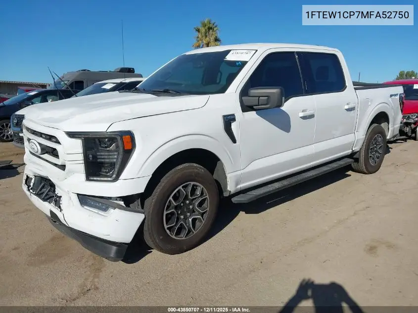 1FTEW1CP7MFA52750 2021 Ford F-150 Xlt