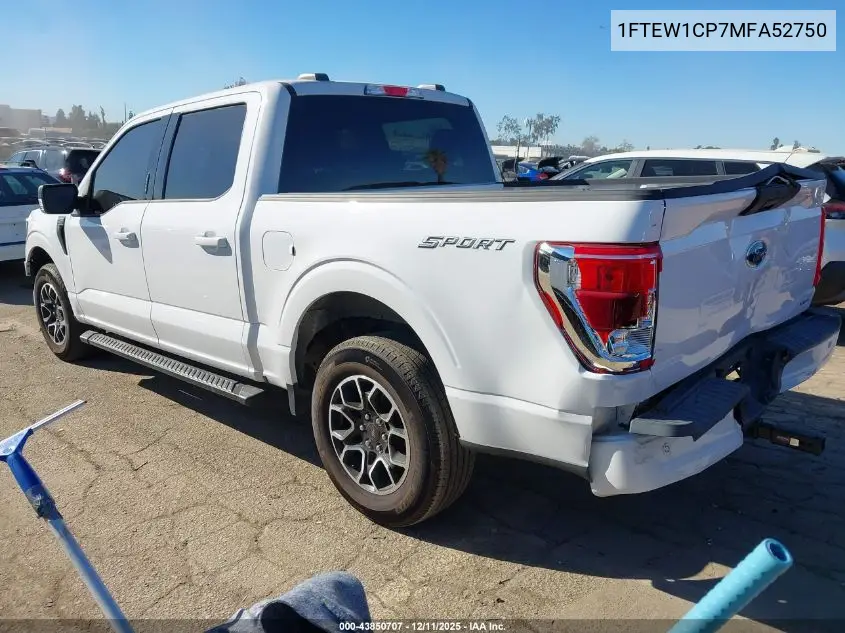 1FTEW1CP7MFA52750 2021 Ford F-150 Xlt