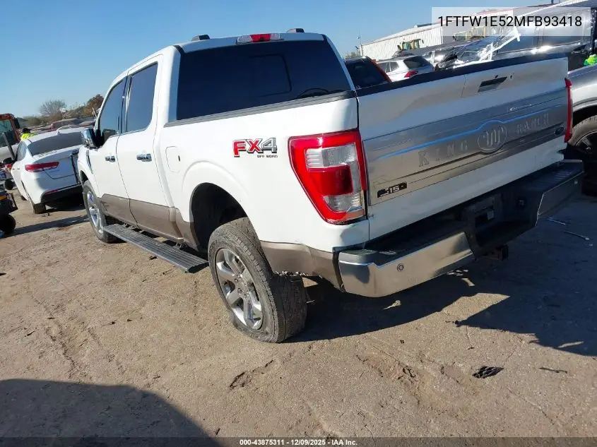 1FTFW1E52MFB93418 2021 Ford F-150 King Ranch