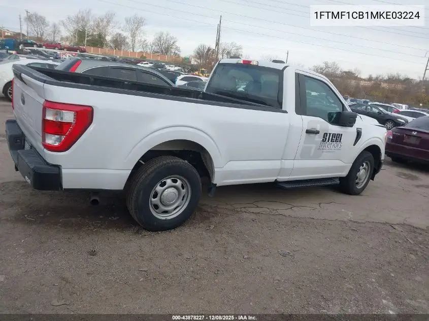1FTMF1CB1MKE03224 2021 Ford F-150 Xl