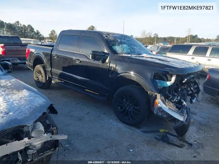 1FTFW1E82MKE97821 2021 Ford F-150 Lariat