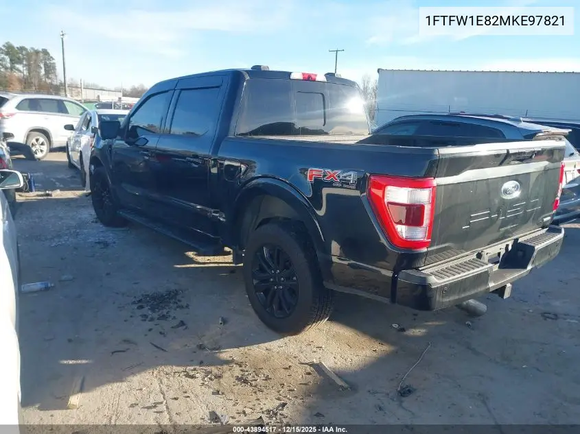 1FTFW1E82MKE97821 2021 Ford F-150 Lariat