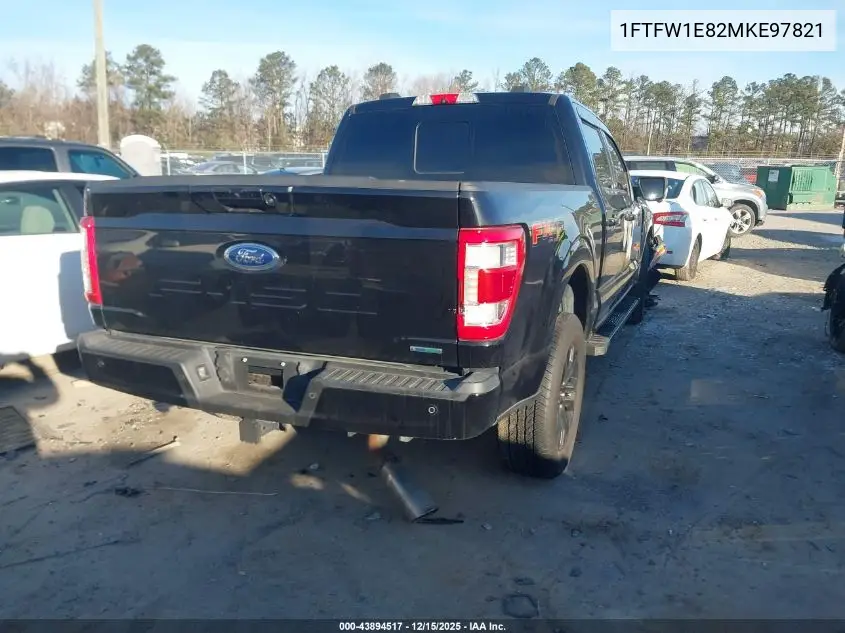 1FTFW1E82MKE97821 2021 Ford F-150 Lariat