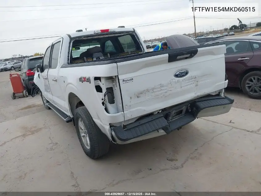 1FTFW1E54MKD60515 2021 Ford F-150 Xlt