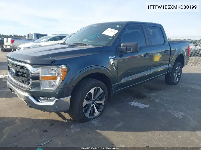 1FTFW1E5XMKD80199 2021 Ford F-150 Xlt