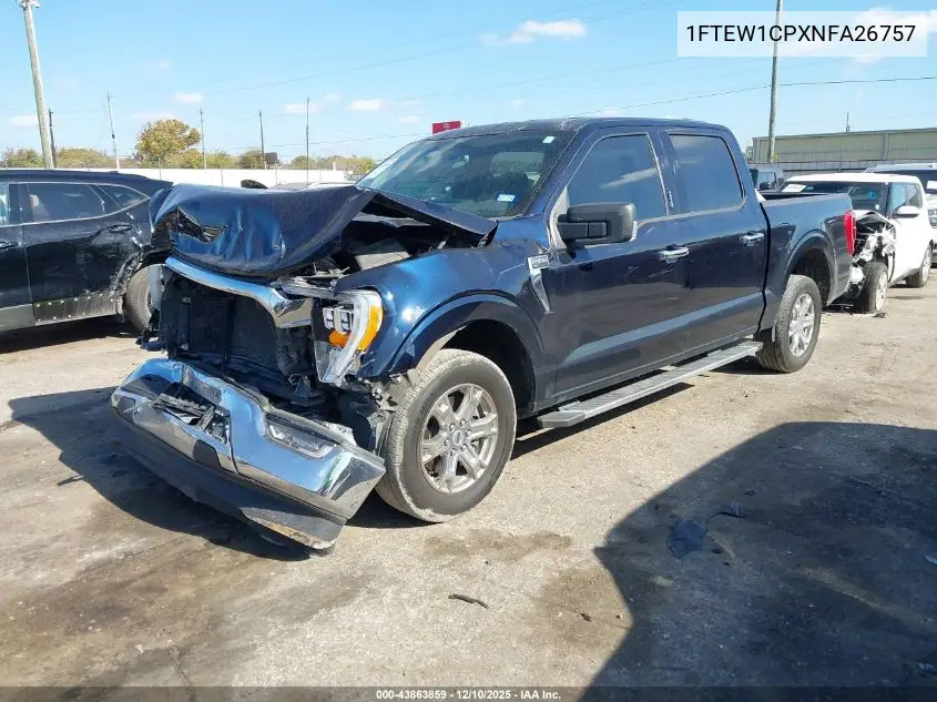 1FTEW1CPXNFA26757 2022 Ford F-150 Xlt
