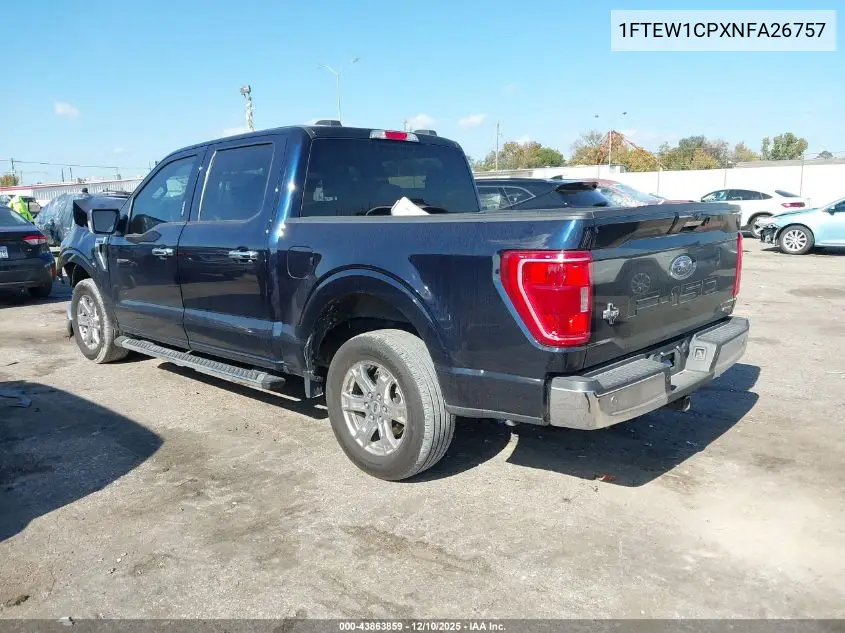 1FTEW1CPXNFA26757 2022 Ford F-150 Xlt
