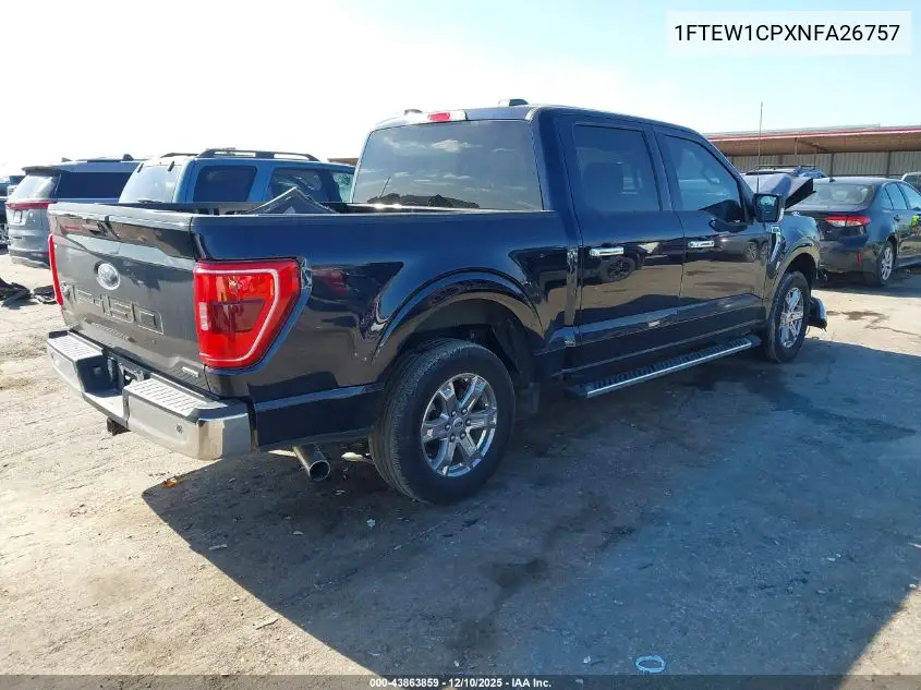 1FTEW1CPXNFA26757 2022 Ford F-150 Xlt