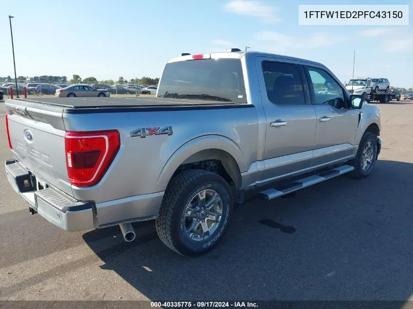 2023 Ford F-150 Xlt VIN: 1FTFW1ED2PFC43150 Lot: 40335775