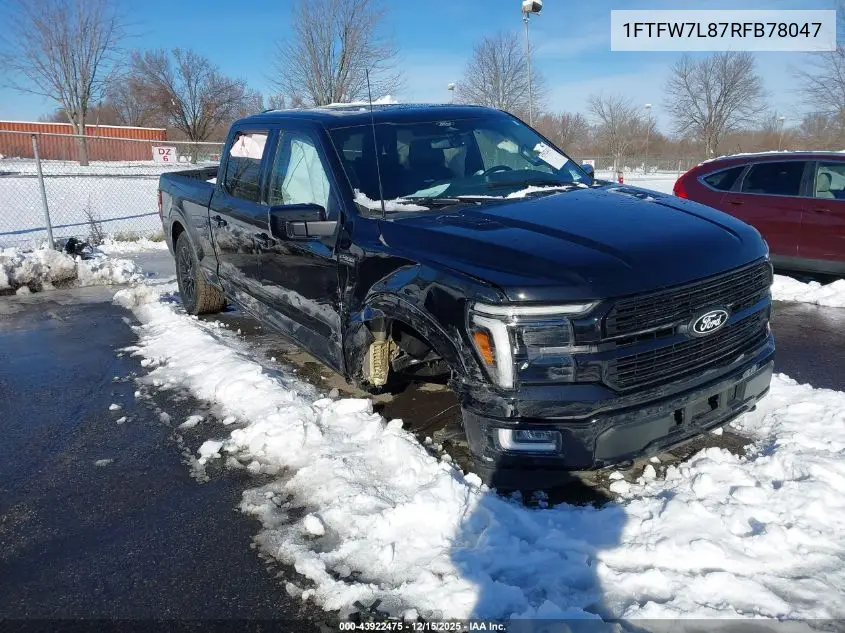 1FTFW7L87RFB78047 2024 Ford F-150 Platinum