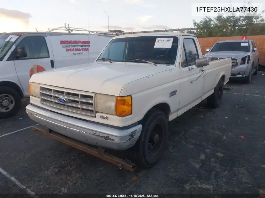 1FTEF25HXLLA77430 1990 Ford F250