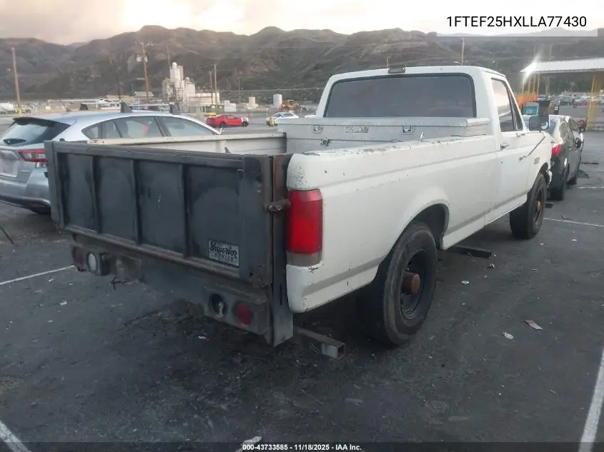 1FTEF25HXLLA77430 1990 Ford F250
