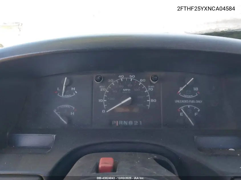 2FTHF25YXNCA04584 1992 Ford F250