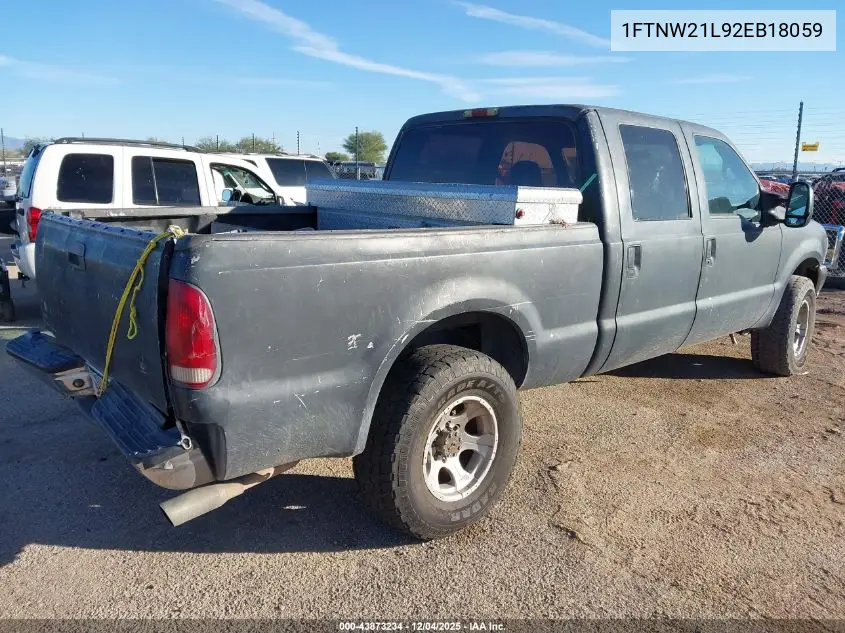 1FTNW21L92EB18059 2002 Ford F-250 Lariat/Xl/Xlt