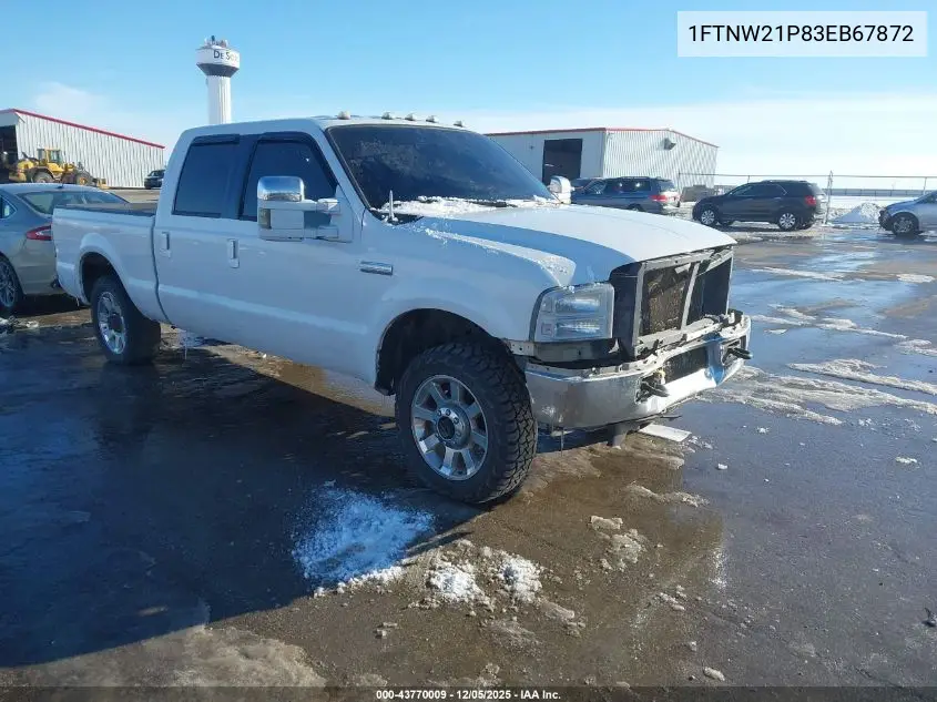 1FTNW21P83EB67872 2003 Ford F-250 Lariat/Xl/Xlt