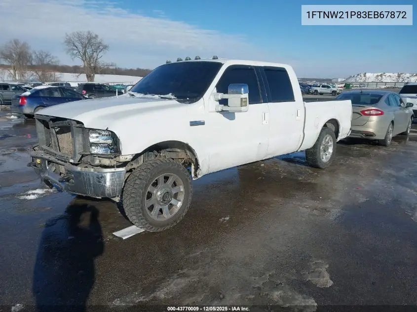 1FTNW21P83EB67872 2003 Ford F-250 Lariat/Xl/Xlt