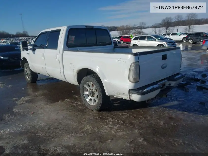 1FTNW21P83EB67872 2003 Ford F-250 Lariat/Xl/Xlt