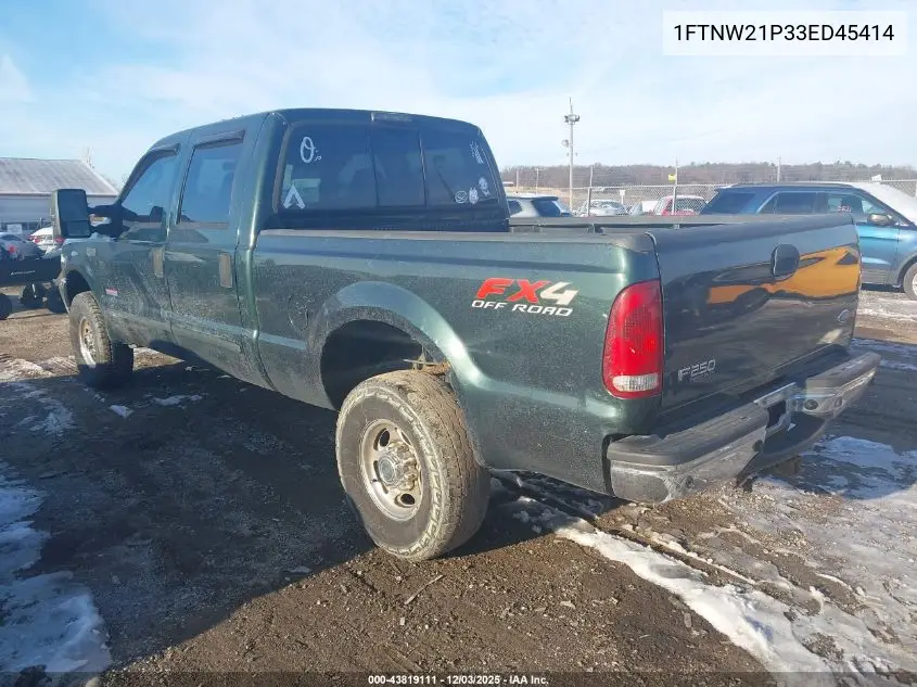 1FTNW21P33ED45414 2003 Ford F-250 Lariat/Xl/Xlt