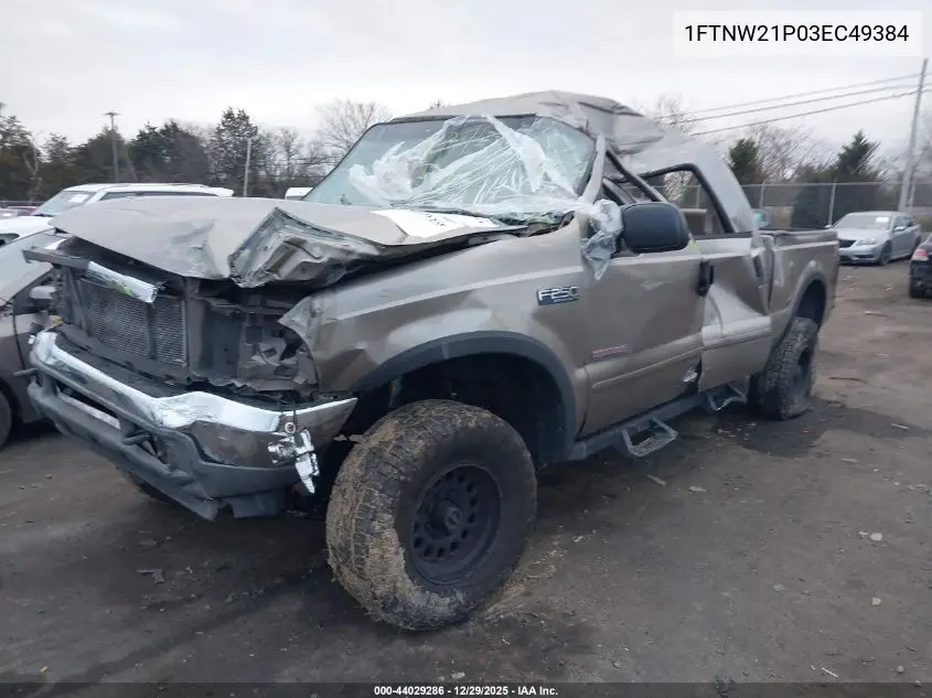 1FTNW21P03EC49384 2003 Ford F-250 Lariat/Xl/Xlt